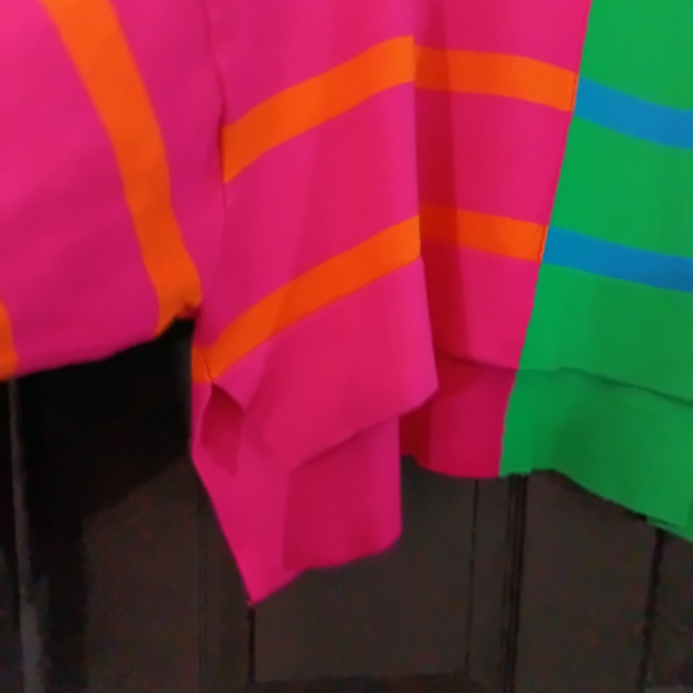day + moon Sz. L Colorblock Cropped Striped Knit Sweater - Picture 8 of 15